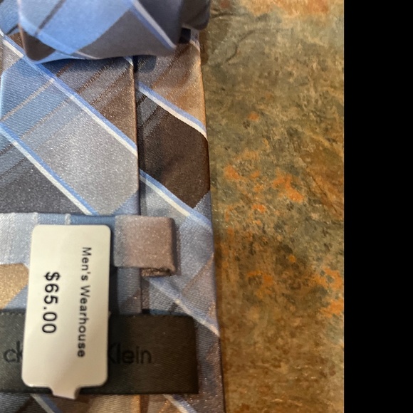 New With Tags two for one price!  Calvin Klein Men’s Warehouse plaid ties - Picture 4 of 6